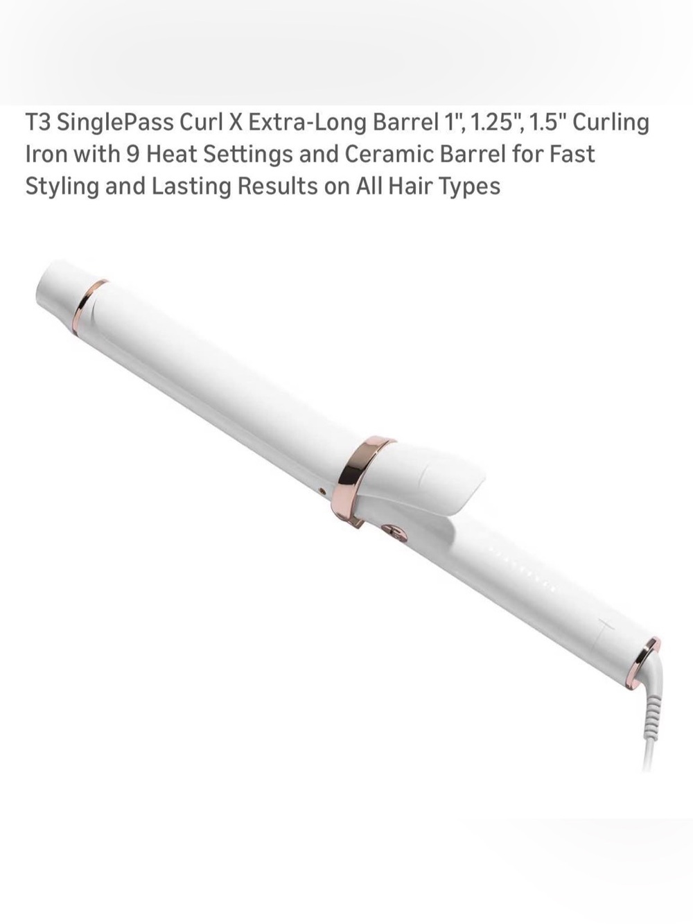 BRAND NEW t3 single pass curling iron! The best!!